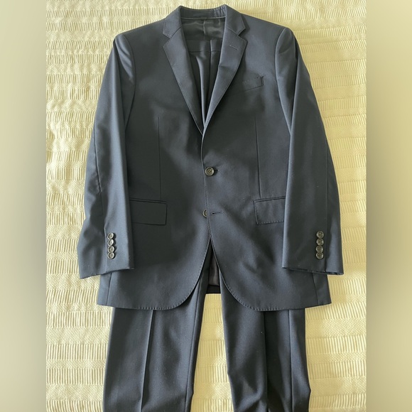 J. Crew Ludlow Slim Suit 36S Jacket 30x30 Pants Navy 100% Loro Piana Wool EUC - Picture 1 of 16